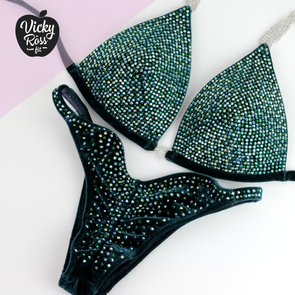 Pro Multi Color Emerald Npc Ifbb Fitness Bikini View 5